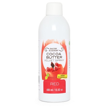 Pastry Academy Red Cocoa Butter Velvet Spray- 400ml